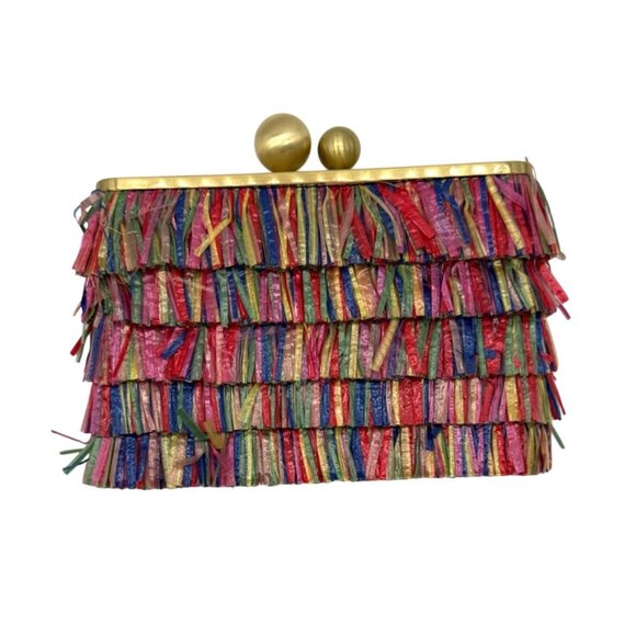 Olga Berg Carlita Carnivale Clutch NWT - Picture 2 of 9